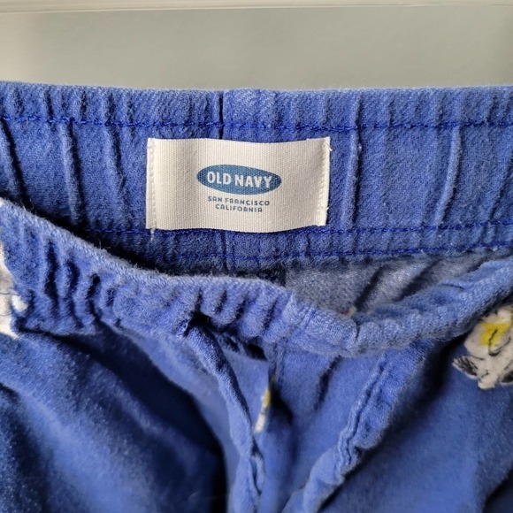 2 PAIR Old Navy flannel PJ pants men's size M 100% cotton red blue holiday‎ xmas - Picture 5 of 16